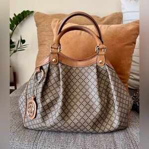 Gucci Sukey Diamante Canvas and Leather Tote
